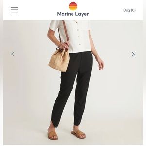 Marine Layer Allison Pant, size S, color: black